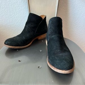 Kork ease Ryder black suede leather ankle booties